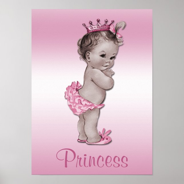 Vintag Baby Princess Pink Poster (Vorne)