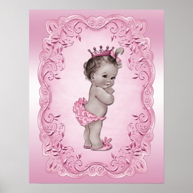 Vintag Baby Princess Pink Poster (Vorne)