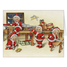 Vintag Baby Santa Illustration
