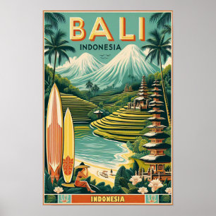 Vintag Bali Travel Poster