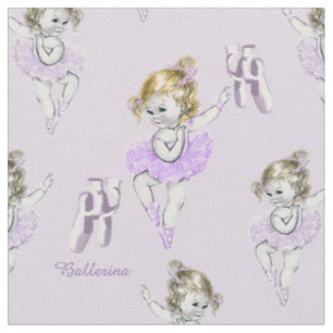 Vintag Ballerina Baby Ballet Slippers Lavendel Stoff