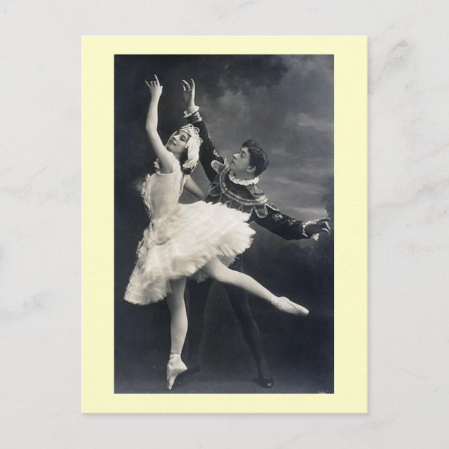 Vintag Ballet Dancers Postkarte (Vorderseite)