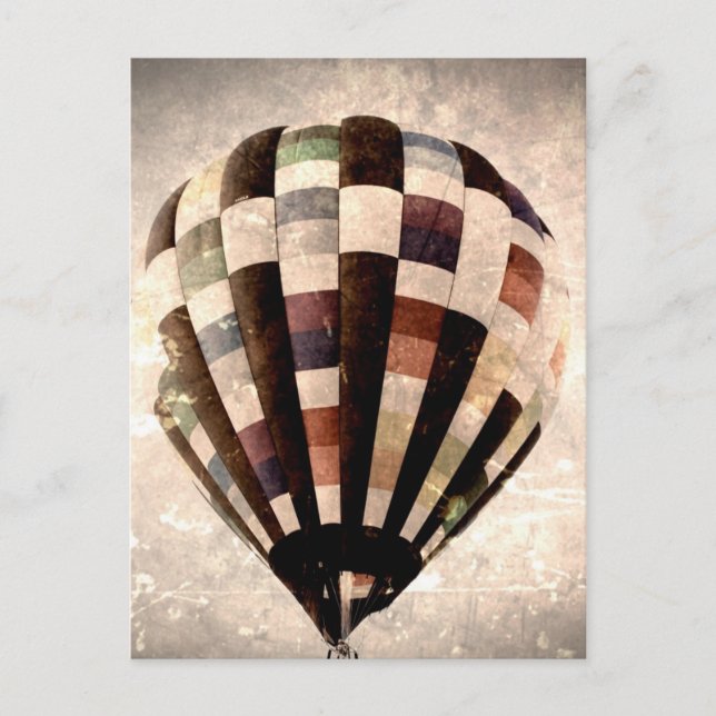 Vintag Balloon Postcard Postkarte (Vorderseite)