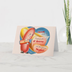 Vintag Baloney Valentine Day Grußkarte Feiertagskarte