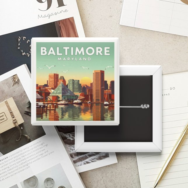 Vintag Baltimore Maryland Button (Von Creator hochgeladen)