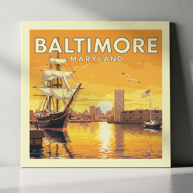Vintag Baltimore Maryland Fliese (Von Creator hochgeladen)