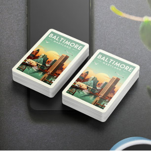 Vintag Baltimore Maryland Spielkarten