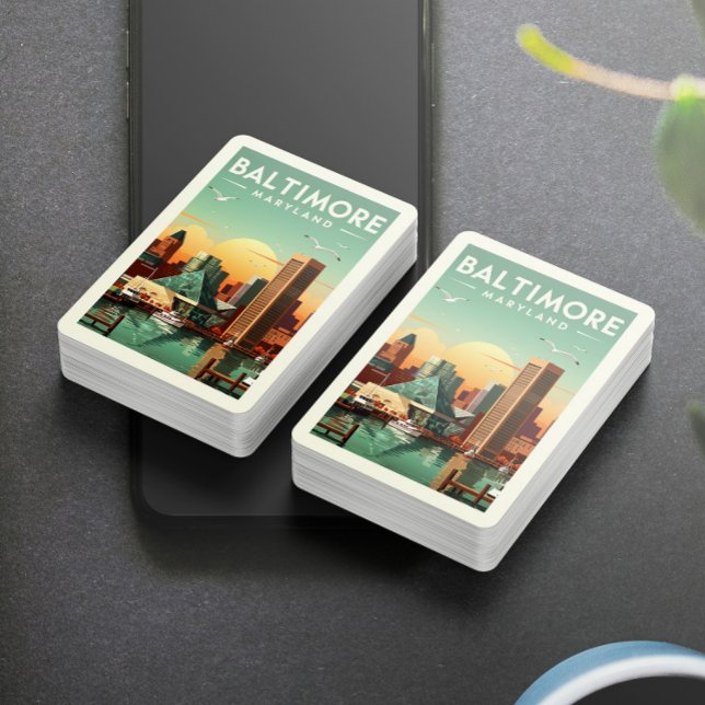 Vintag Baltimore Maryland Spielkarten (Von Creator hochgeladen)