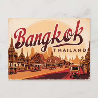 Vintag Bangkok, Thailand Postkarte