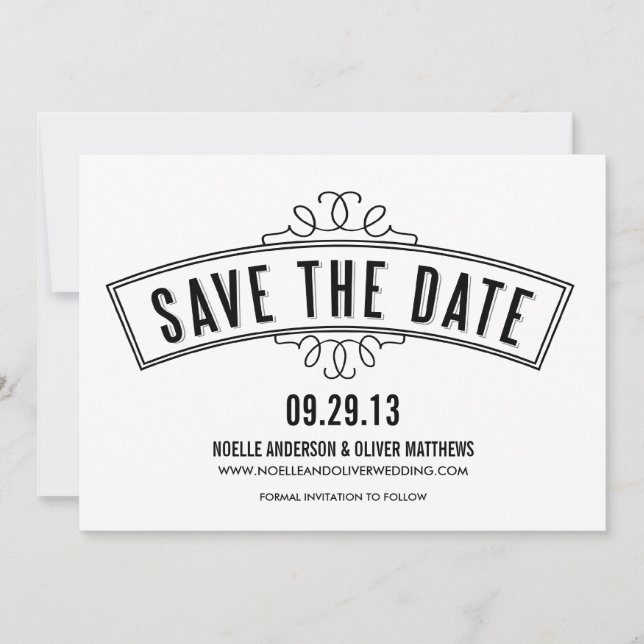 VINTAG BANNER | ANKÜNDIGUNG DATUM FREIHALTEN (Vorderseite)