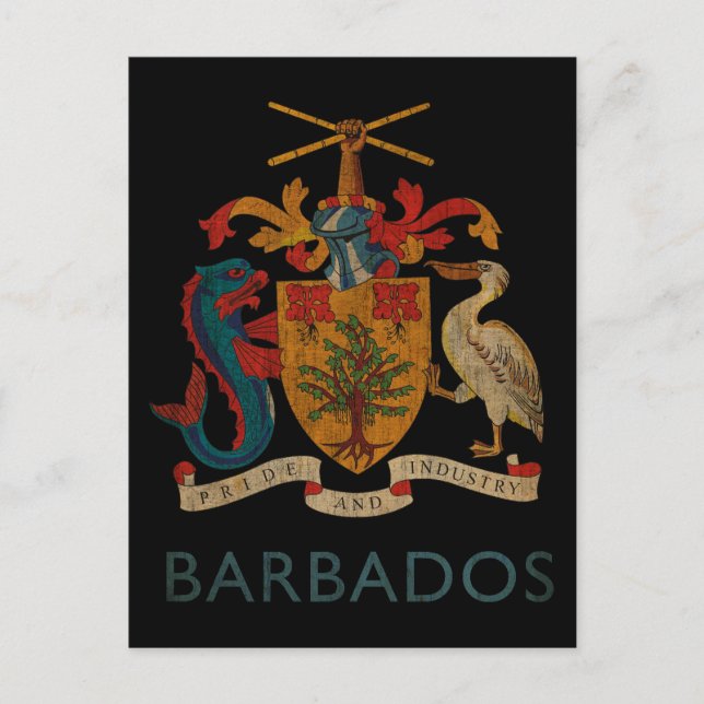 Vintag Barbados Postkarte (Vorderseite)