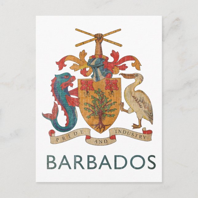 Vintag Barbados Postkarte (Vorderseite)