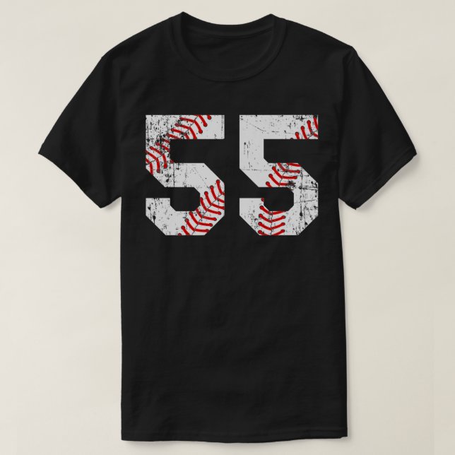 Vintag Baseball 55 Jersey Number Premium T-Shirt (Design vorne)