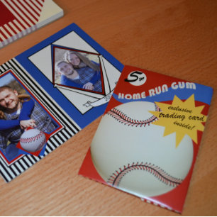 Vintag Baseball Card Bubblegum Wrapper Notizblock