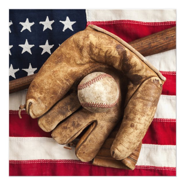 Vintag Baseball Fotodruck (Vorne)