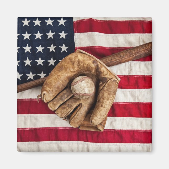 Vintag Baseball Magnet (Vorne)