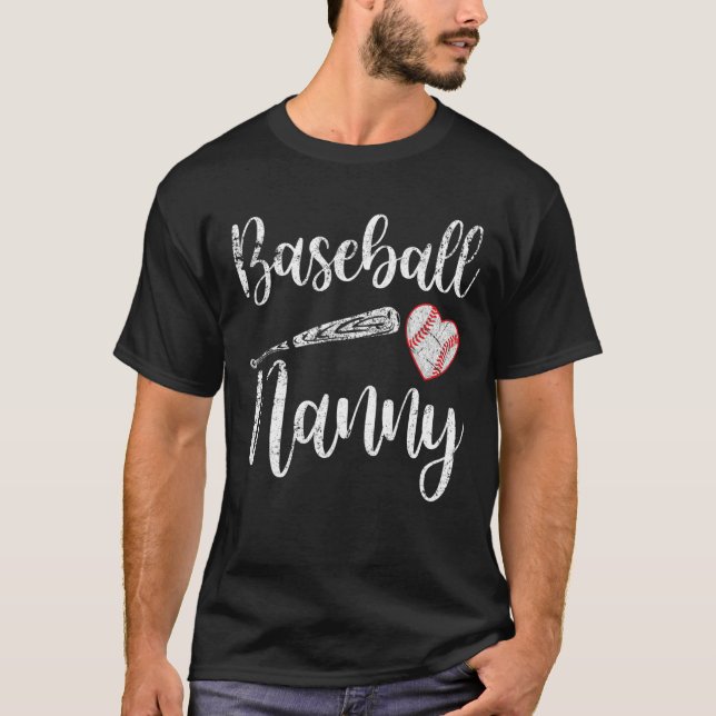 Vintag Baseball Nanny Funny Baseball Geschenke T-Shirt (Vorderseite)