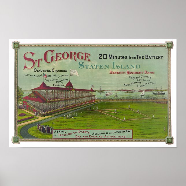 Vintag Baseball Park Poster (Vorne)