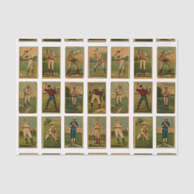 Vintag Baseball Seidenpapier (Vorderseite)
