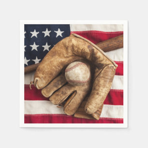 Vintag Baseball Serviette