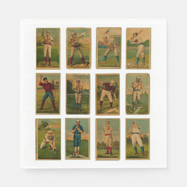 Vintag Baseball Serviette (Vorderseite)