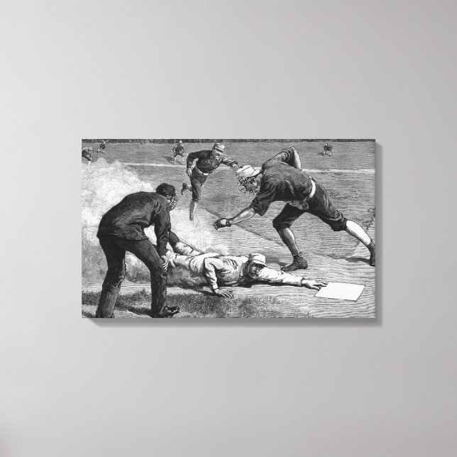 Vintag Baseball von Thure De Thulstrup, 1885 Leinwanddruck (Vorderseite)