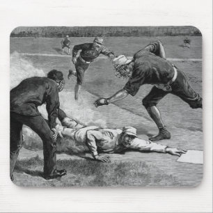 Vintag Baseball von Thure De Thulstrup, 1885 Mousepad