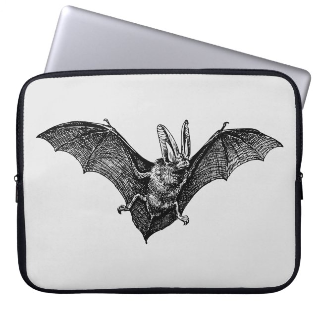Vintag Bat Gothic Vampire Laptopschutzhülle (Vorderseite)