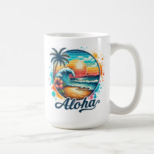 Vintag Beach Aloha Sublimierung-94953 Kaffeetasse