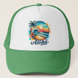 Vintag Beach Aloha Sublimierung-94953 Truckerkappe