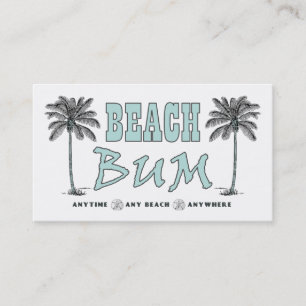 Vintag Beach Bum Palm Tree Personal Business Card Visitenkarte