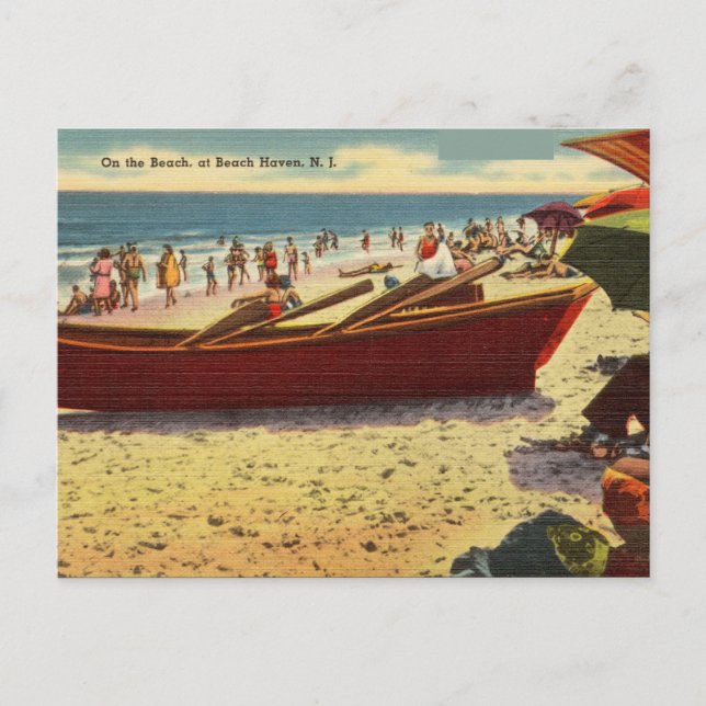 Vintag, Beach Haven, New Jersey Postkarte (Vorderseite)