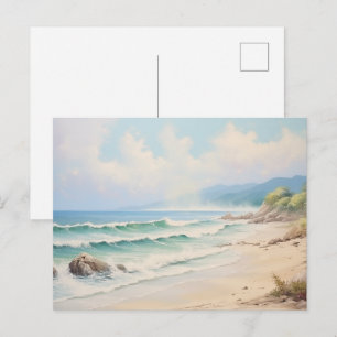 Vintag Beach Postkarte