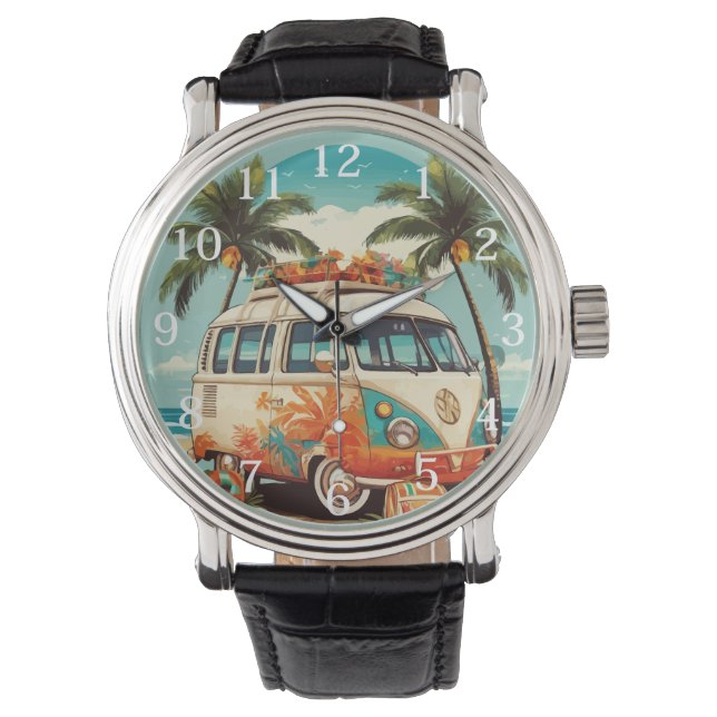 Vintag Beach Van Armbanduhr (Vorderseite)
