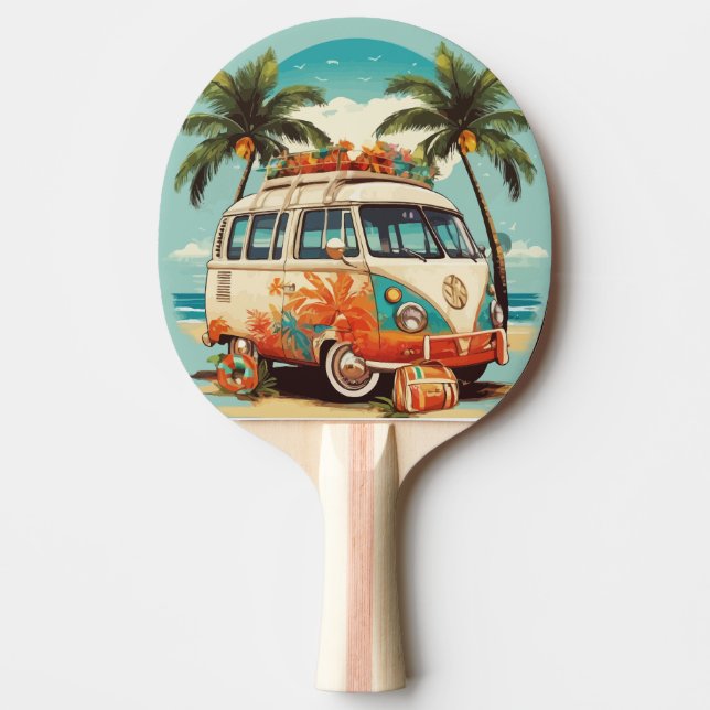 Vintag Beach Van Tischtennis Schläger (Vorderseite)