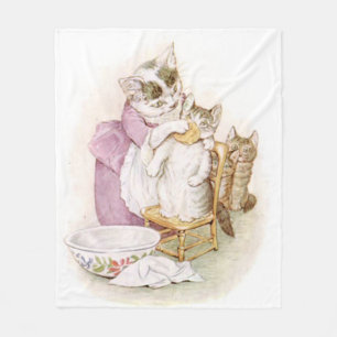 Vintag Beatrix Potter Mutter Katze Tom Kitten Fleecedecke