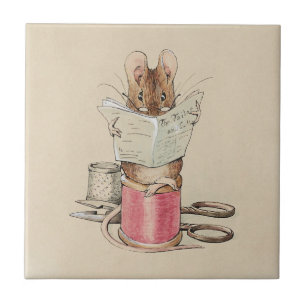 Vintag Beatrix Potter Tailor von Gloucester Mouse Fliese