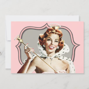 Vintag Beauty Queen Birthday Einladung