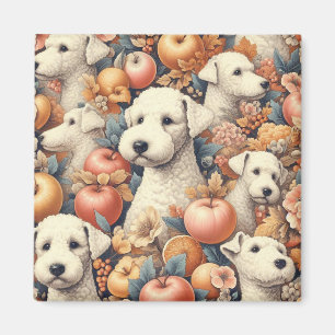 Vintag Bedlington Terrier Nahtlos Magnet