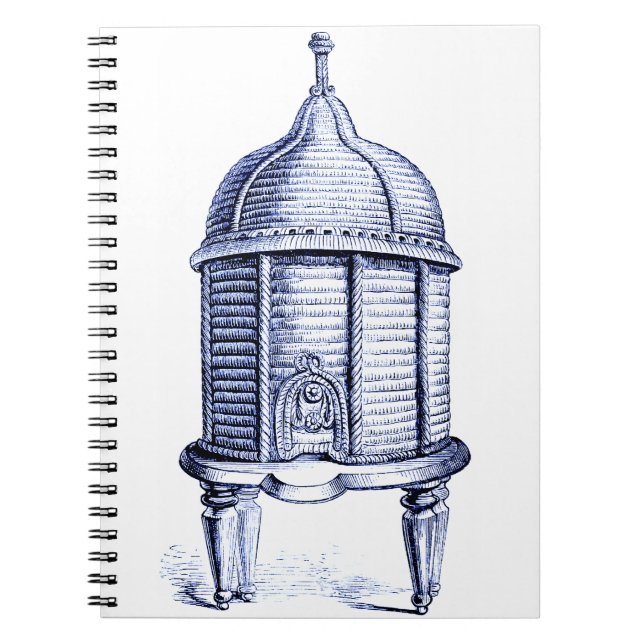 Vintag Beehive Blue Tint Notizblock (Vorderseite)