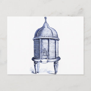 Vintag Beehive Blue Tint Postkarte