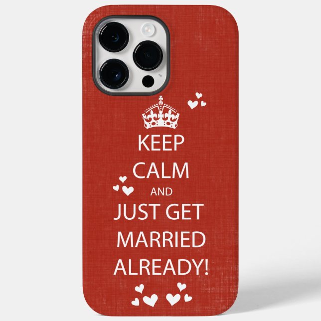 Vintag BEHALTEN CALM VERHEIRATET Case-Mate iPhone Hülle (Rückseite)