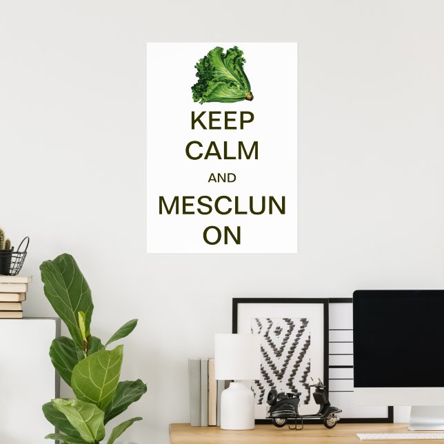 Vintag Behalten Ruhe und Mesclusion auf Poster (Heimbüro)