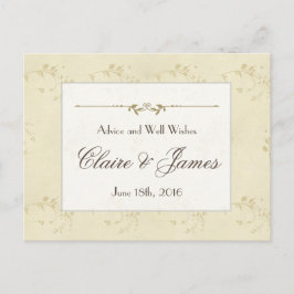 Vintag Beige Blumenberater Hinweiskarte