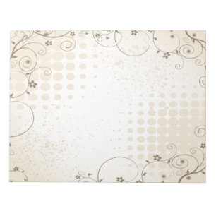 Vintag Beige Floral Notizblock