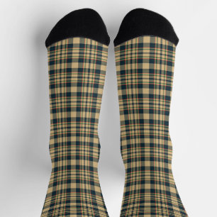 Vintag-beige schwarz-grün Bauernhof rustikal Socken