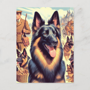 Vintag belgische Tervuren Illustration Postkarte
