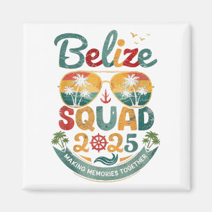 Vintag Belize Squad 2025 Tropical Beach Vacation Magnet