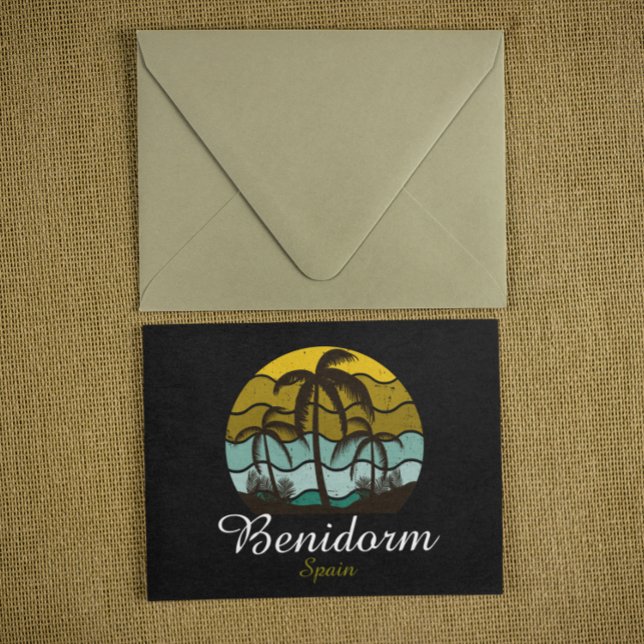 Vintag Benidorm Spanien Sommerurlaub Postkarte (Vintage Benidorm Spain Summer Vacation Postcard)