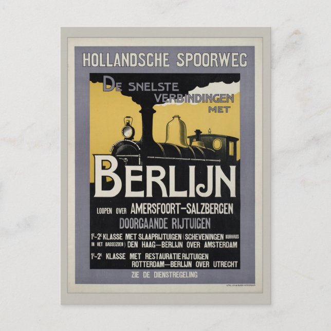 Vintag Berlin Deutschland Vintage Reise Postkarte (Vorderseite)